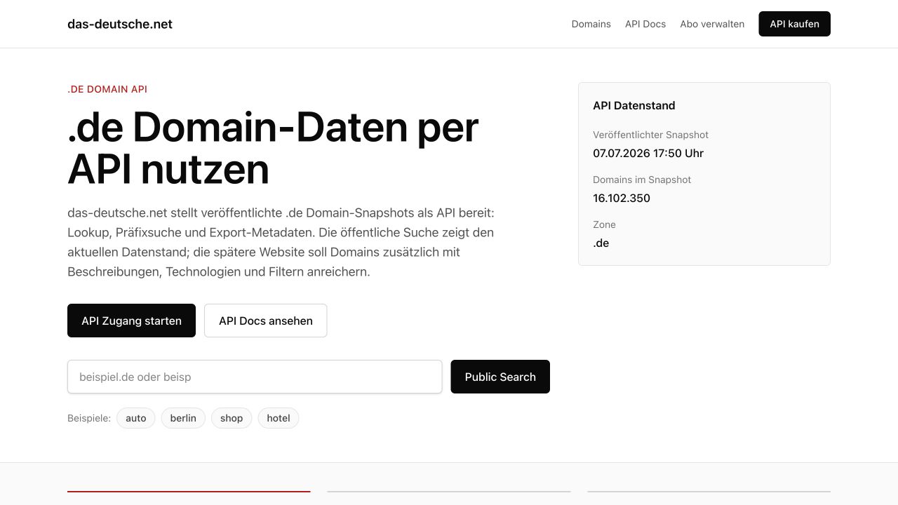 Startseite von das-deutsche.net